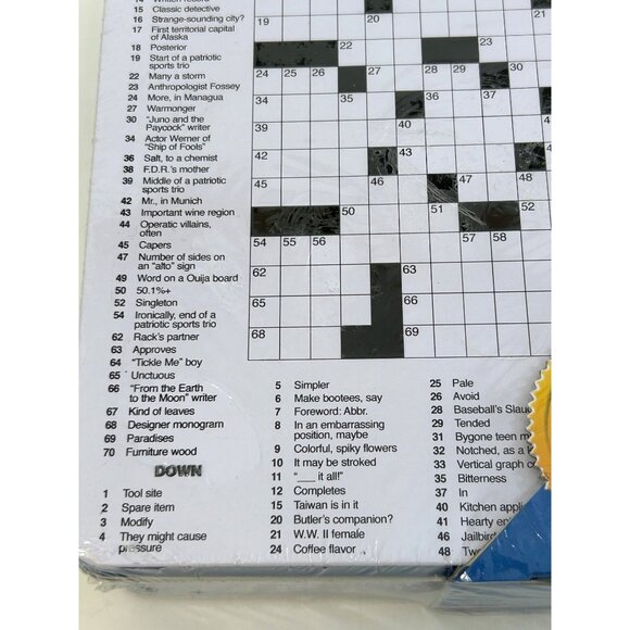 New York Times Crossword Jigsaw Puzzle 500 Pcs Tin Box Excalibur Electronics Vtg - Picture 8 of 17